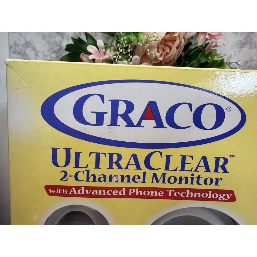 2002 Graco Ultra Clear 2 Channel Baby Monitor w Advanced Phone Tech New In Box - Picture 8 of 16